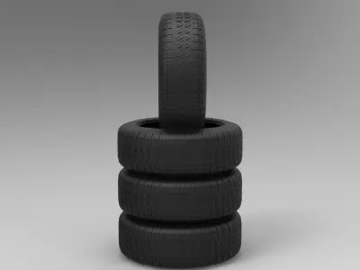 Pirelli sedan tires Low-poly 3D model