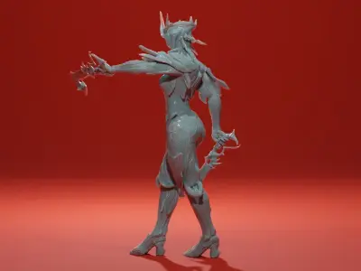 Sparkdancer - Sci-fi Fencing Duelist Free 3D print model