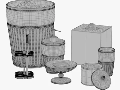 Marrakesh Bath Accessories by Croscill 3D model