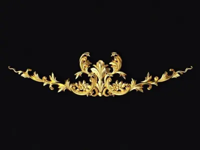 Central decor ornament for furniture 3D model 710