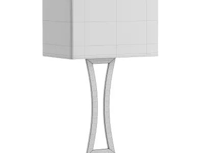 Roxie Brushed Nickel Metal Table Lamp Low-poly 3D model