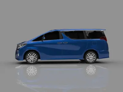 Toyota Alphard  Vellfire  Low-poly 3D model