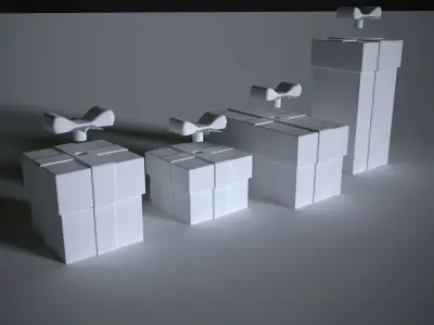 4 Christmas gifts 3D print model