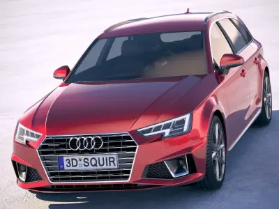 Audi A4 S-Line Avant 2019 3D model