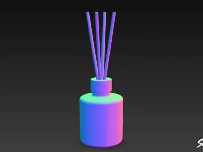 Reed Diffuser Low-poly 3D model