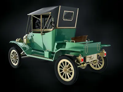 T 12 - Vintage Low-poly 3D model