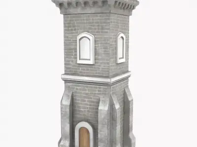 Medieval Watchtower Low-poly 3D model order
