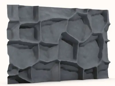 Stacked Stones Wall Architectural 3D model