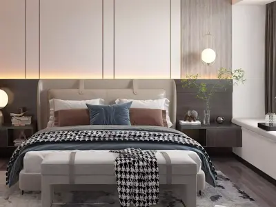Modern bedroom 3D model