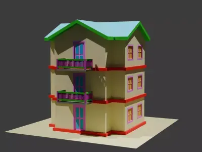 Building 3d Model Free low-poly 3D model
