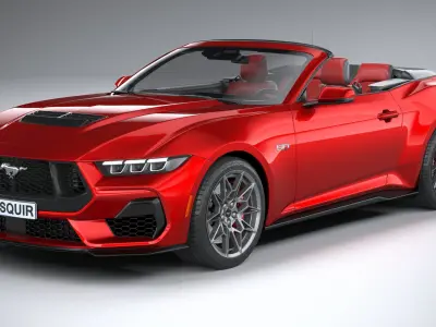 Mustang GT Convertible 2024 3D model