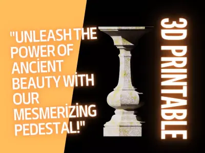 Dual 3D Pedestal Set Pristine and Damaged and bonus Low-poly 3D model