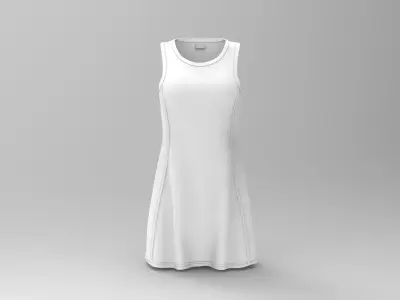 Women Sport Dress - Marvelous Designer 3D model