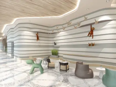 3D model Luxury Hotel Interior Scenes-3 in 1 3D model