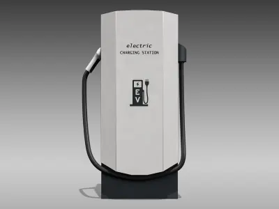 Electric Vehicle Charger Low-poly 3D model