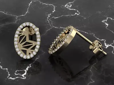 Jewelry Earring 3D print model 21