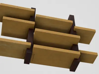 Floating Shelves Free low-poly 3D model