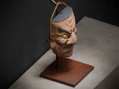 Kobeshimi Japanese Mask Noh  3D model 3D model