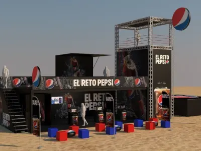 Pepsi exhibition stand 3D model