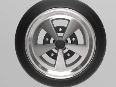 VW ESCARABAJO SCARA WHEELS WITH STRETCHED TIRES IN 2 SIZES 3D print model