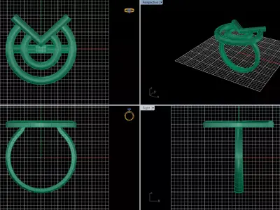 Minimal Abstract Ring 25 3D print model