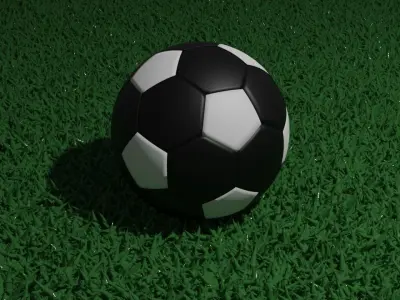 FootBall soccer ball Low-poly 3D model shop
