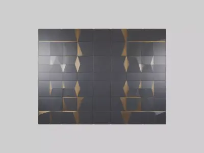 Geometric Wall Panels Low-poly 3D model purchase