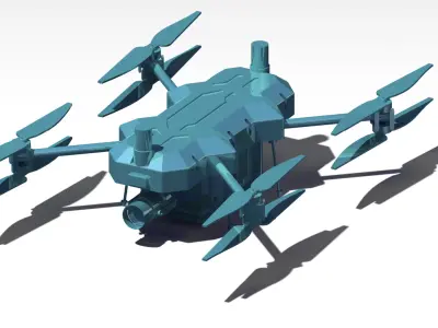 Custom Quadcopter Drone Frame CAD Model  3D print model