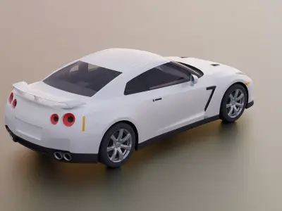 Nissan GTR R35 2011 Low-poly 3D model