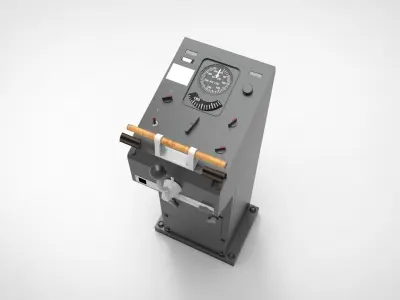  control module aboard a ship 3D model
