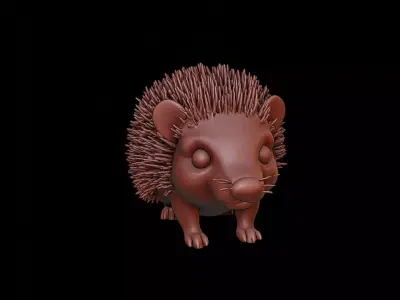 Hedgehog Animal Sculpture 3D print model