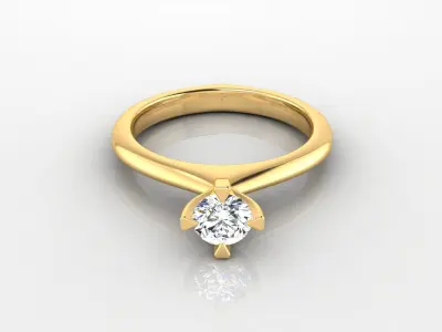 Ring M30  The luxury female ring with gem wedding 3D print model