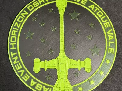 Green IASA Event Horizon Plaque 3D print model