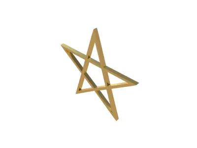 Pentagram Symbol v1 003 Low-poly 3D model