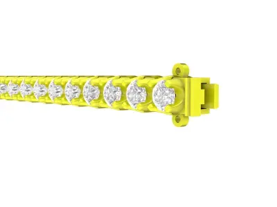 A7955 Luxury Diamond Tennis Bracelet with Lock 3D Model 3D print model