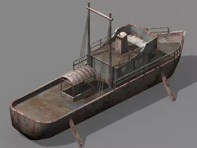 Different dimension - ship ruins 01 3D model