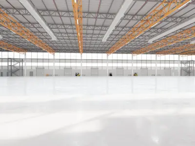 Industrial Warehouse Interior 19 Low-poly 3D model