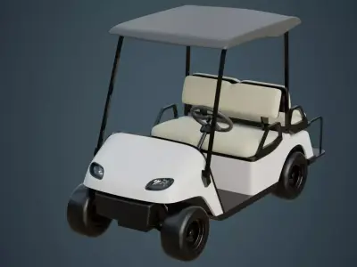 Golf Cart 1 Untextured 3D model