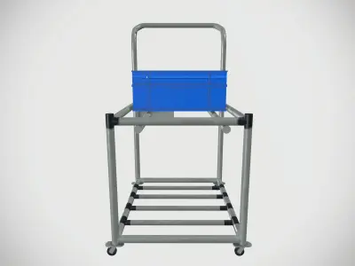 Dolly Table with Wheels 3D model