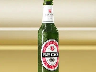 Becks Beer Bottle 3D model