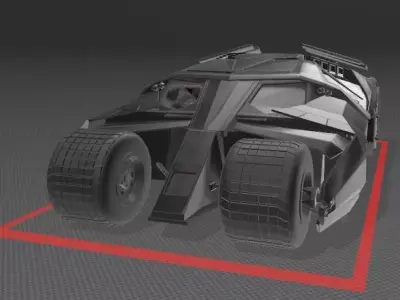 Batmobile Tumbler The Dark Knight Trilogy  High Quality 3D Model 3D model