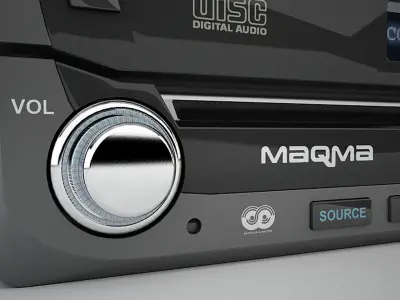 Old Car Radio 3D model