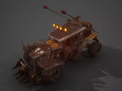 Apocalyptic Buggy Modular Pack Low-poly 3D model