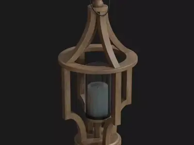 Garden Light Low-poly 3D model