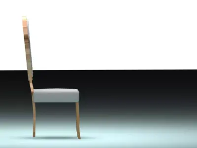 Classic Dining Chair 3D Model Low-poly 3D model