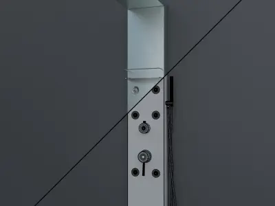 California shower system and faucet Low-poly 3D model