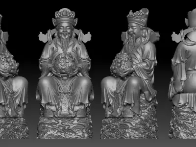 god of wealth  3D print model