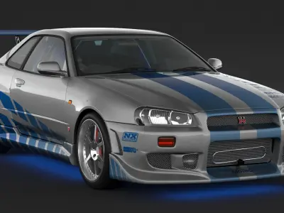 Nissan Skyline GT-R R34 C-West 3D model