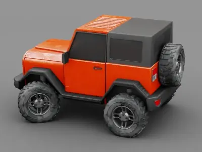 JEEP rigged 3D model