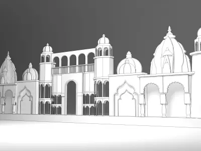 Entry Gate Facade 3D model